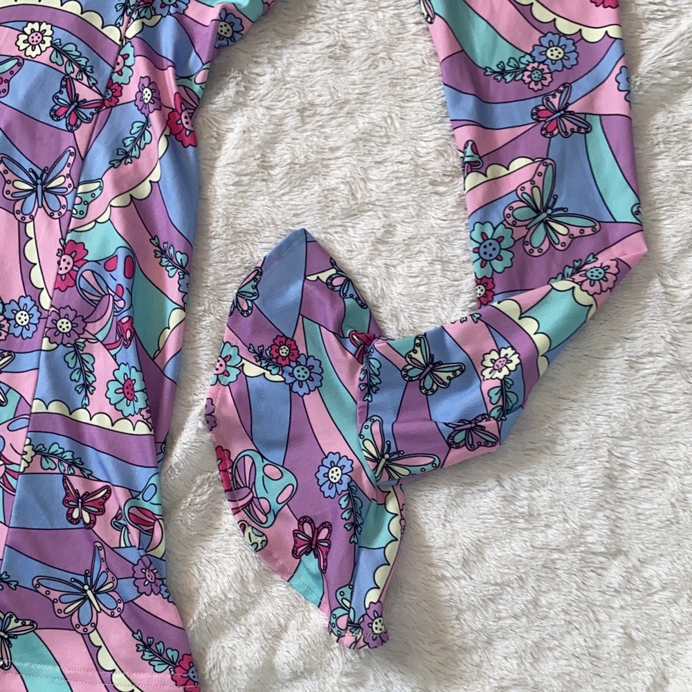 Dolls Kill Sugar Thrillz Pastel Mushroom & Butterfly Patterned Mini Dress - Picture 7 of 9